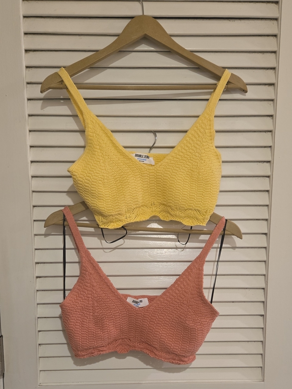NWOT lot of 2 Double Zero Crochet Bralettes sz Medium